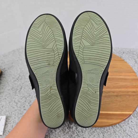 Dansko Kendra Black Milled Nubuck Mary Jane Wedge Comfort Walking Shoe Womens 38 - Picture 12 of 16